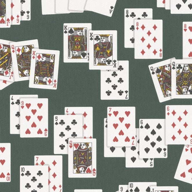 Playing Cards Wallpaper Green by AS Creation 2981-26