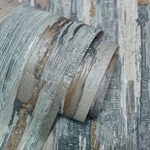 Gianni Textured Plain Lustre Bark Blue Grey Wallpaper by Vymura M95700