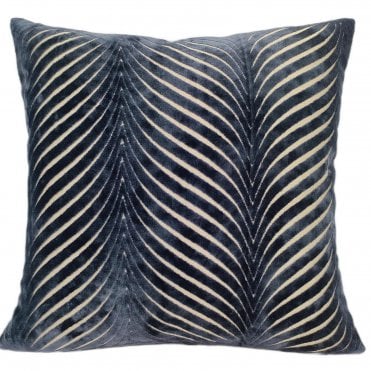 Rada Navy Textured 56cm Square Cushion from Malini