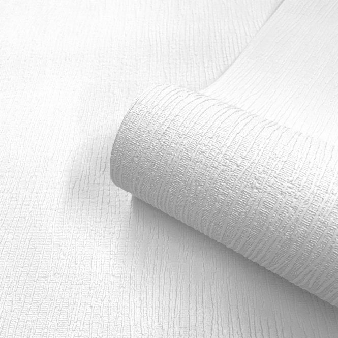 Richmond Bark Effect Texture White Blown Vinyl Wallpaper by Belgravia 5834