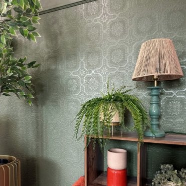 Richmond Chatsworth Texture White Blown Vinyl Wallpaper by Belgravia 5842