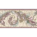 SAMPLE - Acanthus Scroll Pink / Gold Blown Vinyl Border by Country Decor 4201B