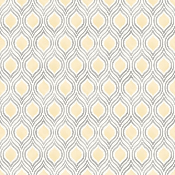 SAMPLE - Ailsa Heavyweight Wallpaper Soft Lemon by Fine Decor FD41246