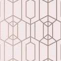 SAMPLE - Albany Geo Blush Pink Wallpaper by Superfresco Easy 106566