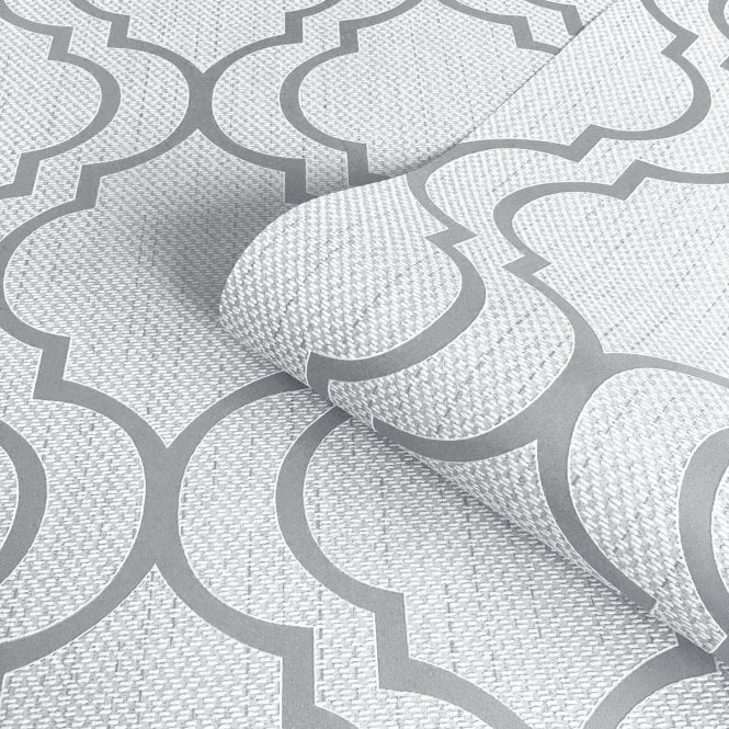 SAMPLE - Amelie Trellis Grey Wallpaper by Belgravia Decor 3010
