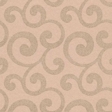 SAMPLE - Amira Scroll Champagne Wallpaper by Rasch Textil 226095