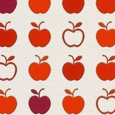 SAMPLE - Apples Red Wallpaper by Rasch 816938