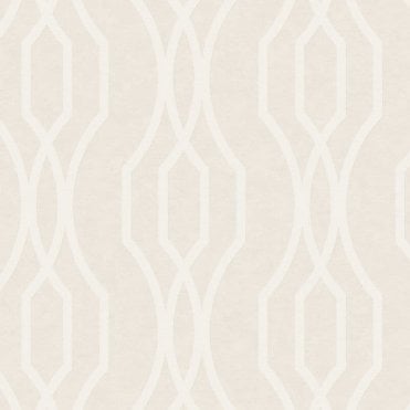 SAMPLE - Aristas Glitter Trellis Pearl / Cream Wallpaper by A Street Designs FD24514