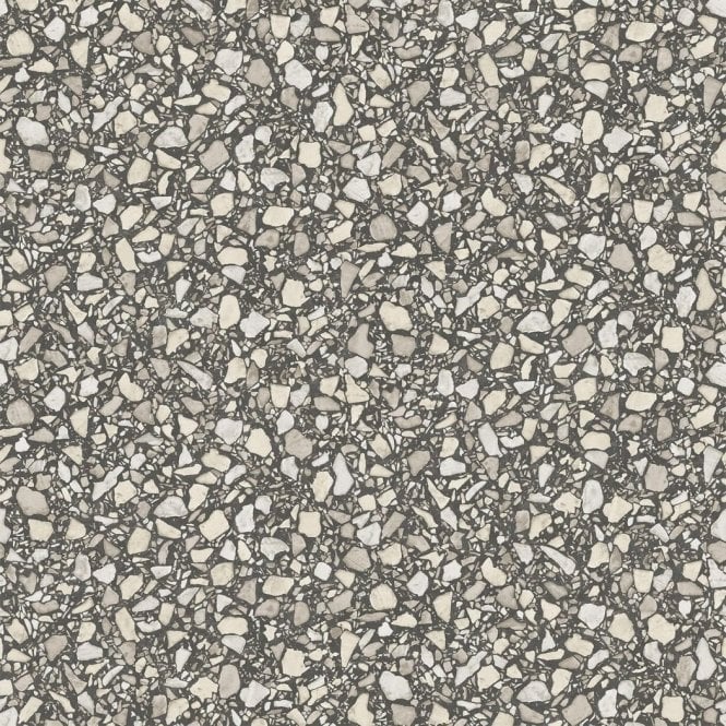 SAMPLE - Artisan Terrazzo Wallpaper Black / Multi by Fine Decor FD24958