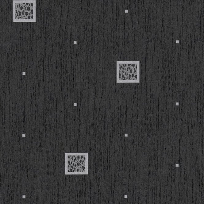 SAMPLE - Bahamas Leopard Print Motif Black / Silver Wallpaper by AS Creation 94164-3