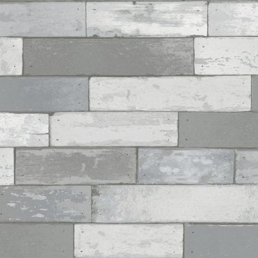 SAMPLE - Berkeley Rustic Wood Panels Silver by Holden Decor 98463