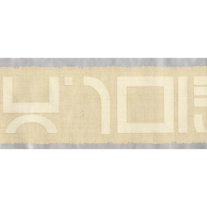 SAMPLE - Binary Cream / Silver Border by Vymura 19-190B