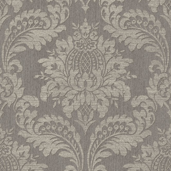 SAMPLE - Boutique Archive Damask Taupe Wallpaper by Graham & Brown 119970