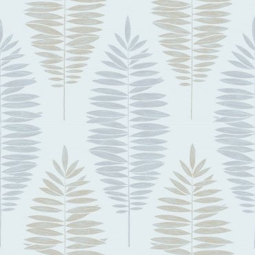 SAMPLE - Boutique Lucia Duck Egg Wallpaper by Graham & Brown 104146
