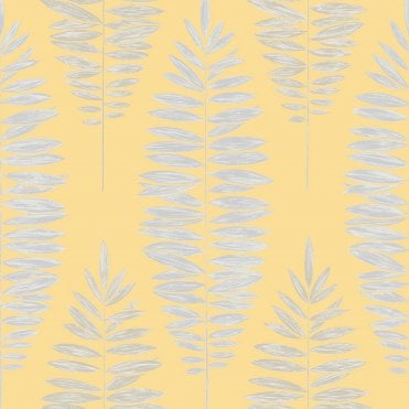 SAMPLE - Boutique Lucia Yellow Wallpaper by Graham & Brown 104144