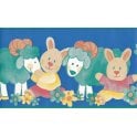 SAMPLE - Bunny Blue Border by Coloroll 500261