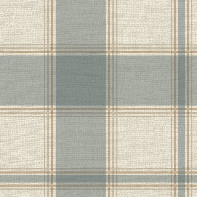 SAMPLE - Carmella Check Wallpaper Blue by Belgravia Decor GB 7157