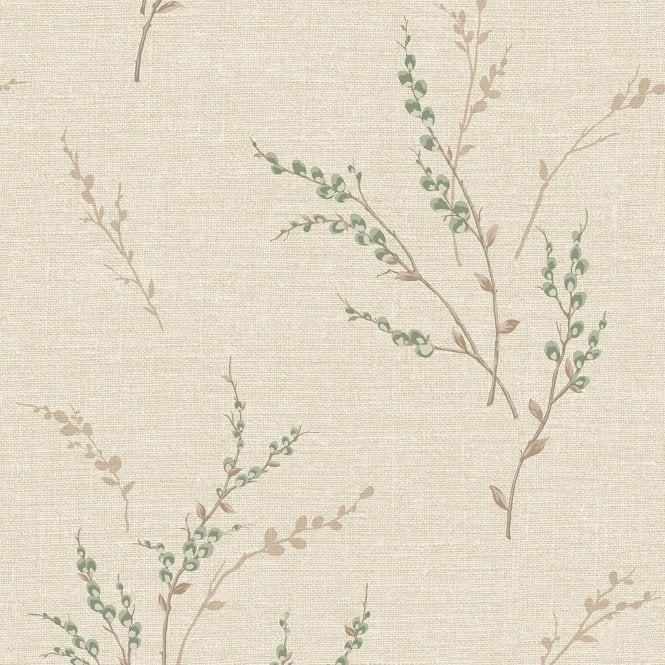 SAMPLE - Carmella Floral Wallpaper Green by Belgravia Decor GB 7152