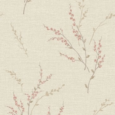 SAMPLE - Carmella Floral Wallpaper Pink by Belgravia Decor GB 7153
