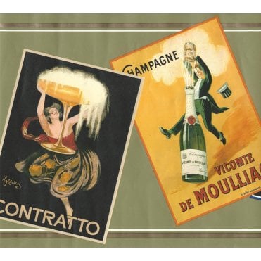 SAMPLE - Champagne Popping Green / Gold Border By Imperial 241B63501