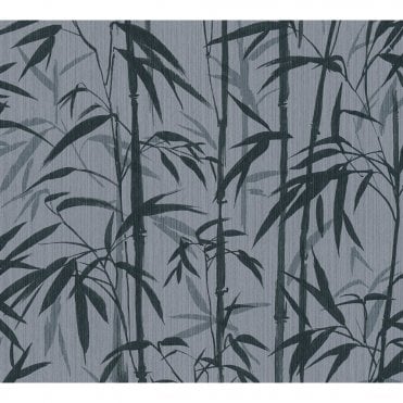 SAMPLE - Change is Good Bamboo Grey / Black Wallpaper by Michalsky Living 37989-4