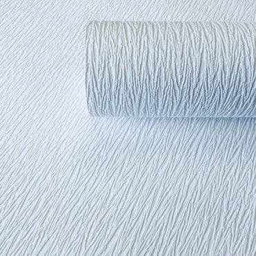 SAMPLE - Chevron Bark Effect White Blown Vinyl Wallpaper by A.S. Creation 1048-16