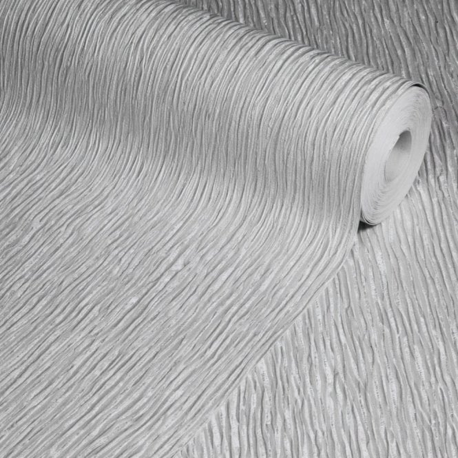 SAMPLE - Classic Highlights Silver Shadow Textured Vinyl Wallpaper by Vynaglypta RD464