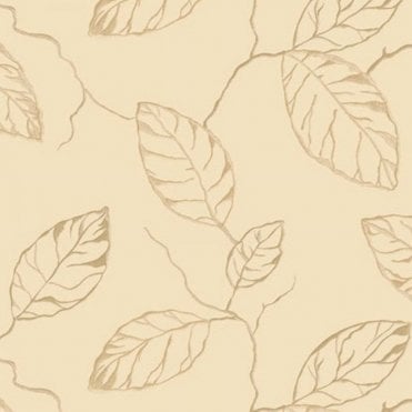 SAMPLE - Clear Spirit Beige / Gold Leaf Trail Wallpaper by Wall Fashion GranDeco CSA-006-05-9