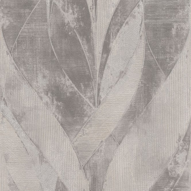 SAMPLE - Concrete Shimmer Braided Wallpaper Grey by Rasch 520040