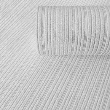 SAMPLE - Corded Stripes White Blown Vinyl Wallpaper by A.S. Creation 3149-18