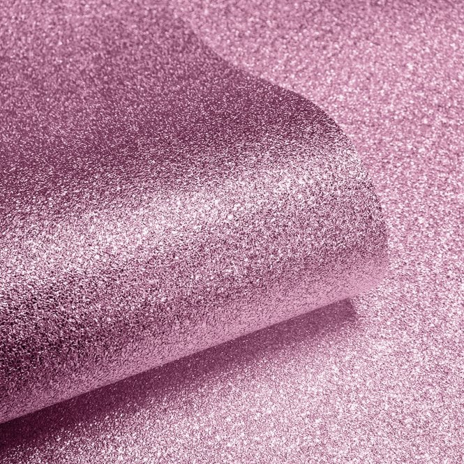 SAMPLE - Couture Metallic Sparkle Pink Wallpaper by Fine Decor FD41586