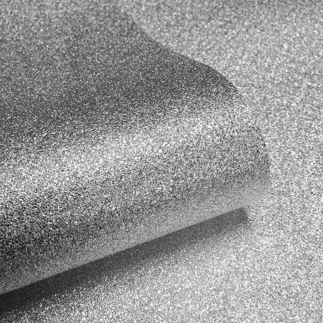 SAMPLE - Couture Metallic Sparkle Silver Wallpaper by Fine Decor FD41587