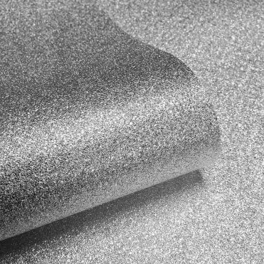SAMPLE - Couture Metallic Sparkle Silver Wallpaper by Fine Decor FD41587