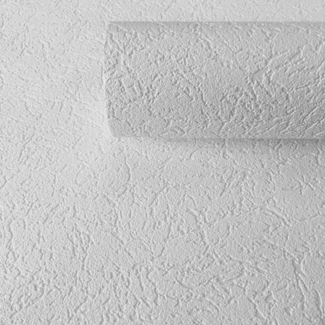 SAMPLE - Cracked Ice Textured White Blown Vinyl Wallpaper by A.S. Creation 2829-10