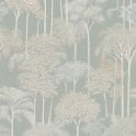 SAMPLE - Cube II Palm Wallpaper Blue / Cream by AS Creation 79162-2