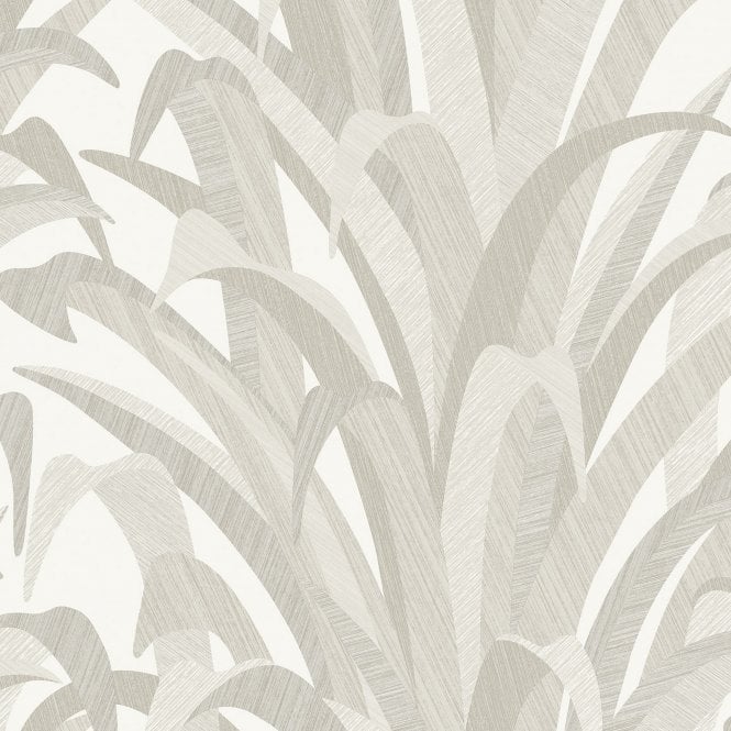 SAMPLE - Cumaru Tropical Palm Grey Wallpaper by Grandeco Boutique CU3004