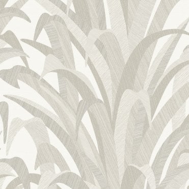 SAMPLE - Cumaru Tropical Palm Grey Wallpaper by Grandeco Boutique CU3004