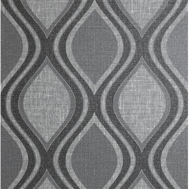 SAMPLE - Curve Charcoal Wallpaper by Arthouse 295100
