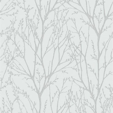 SAMPLE - Delamere Heavyweight Wallpaper Silver by Fine Decor FD31144S