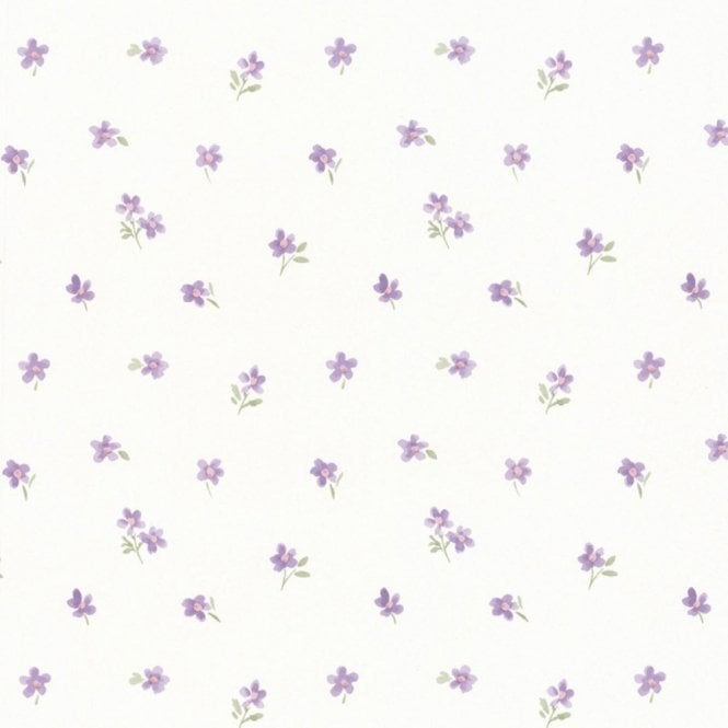 SAMPLE - Dollhouse Lizabeth Mini Motif Purple Wallpaper by Fine Decor FD68870UP