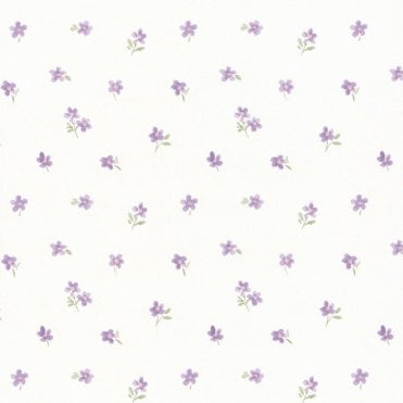 SAMPLE - Dollhouse Lizabeth Mini Motif Purple Wallpaper by Fine Decor FD68870UP