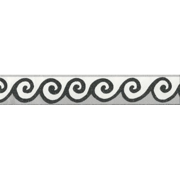 SAMPLE - Einzelbett Scroll Narrow Mono Border by AS Creation 34323-1