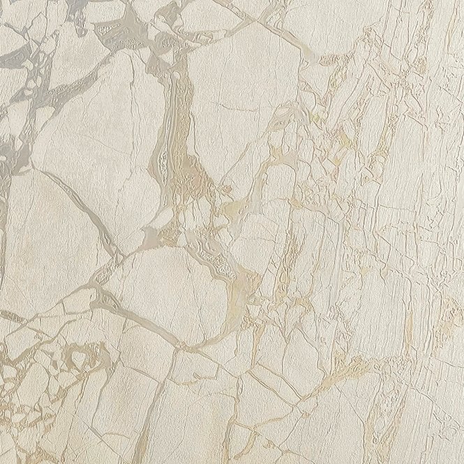 SAMPLE - Enzo Marble Ivory / Gold Wallpaper by The Design Library 538137