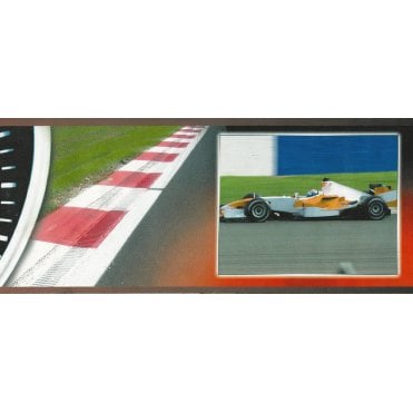 SAMPLE - F1 Racing Digital Print Self Adhesive Border by Dutch 104