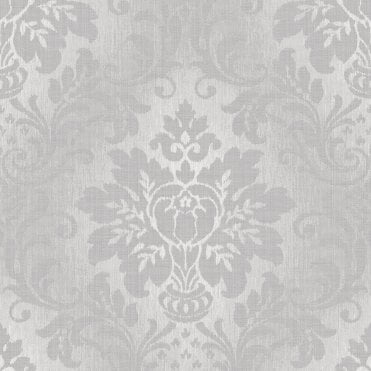 SAMPLE - Fabric Damask Silver Glitter Wallpaper by Royal House From Grandeco A10904