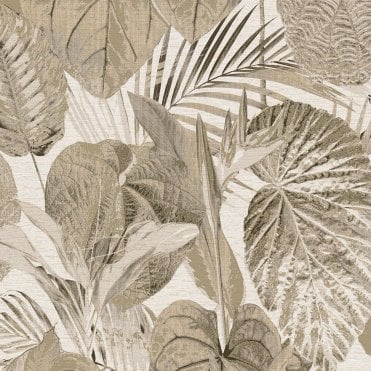 SAMPLE - Famous Garden Tropical Jungle Beige Wallpaper by AS Creation 39355-1