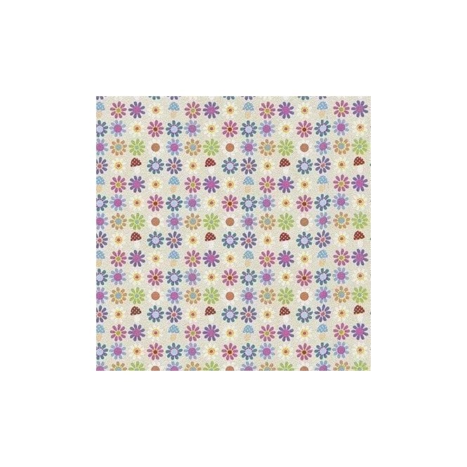 SAMPLE - Flower Power Multi-Colour Wallpaper by Rasch 287707