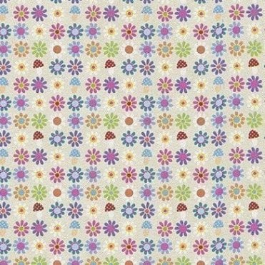 SAMPLE - Flower Power Multi-Colour Wallpaper by Rasch 287707