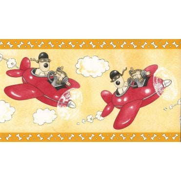 SAMPLE - Flying Wallace and Gromit Yellow 10 Metre Border ARB04