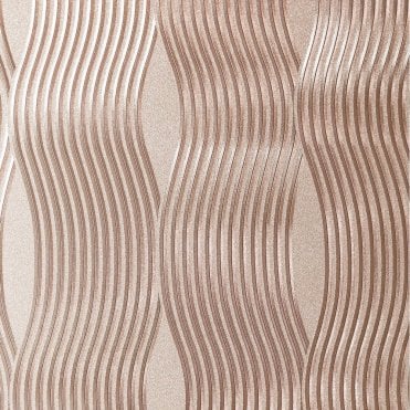 SAMPLE - Foil Wave Wallpaper Rose Gold by Arthouse 294500